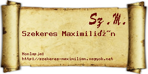 Szekeres Maximilián névjegykártya